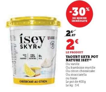 YAOURT SKYR POT NATURE ISEY