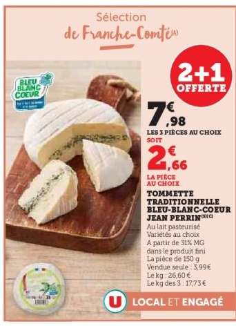 TOMMETTE TRADITIONNELLE BLEU-BLANC-COEUR JEAN PERRIN