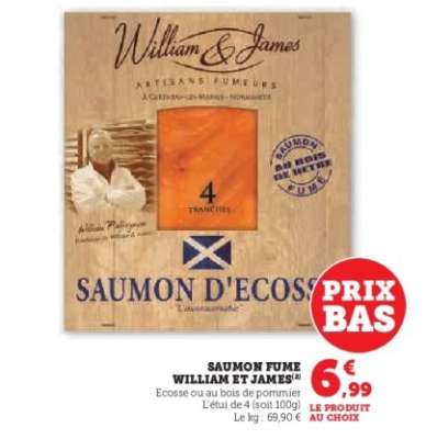 SAUMON FUME WILLIAM ET JAMES