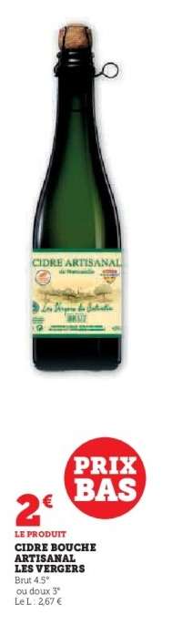 CIDRE BOUCHE ARTISANAL LES VERGERS