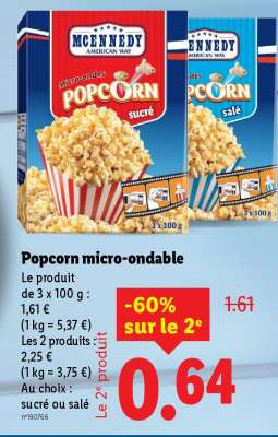 Popcorn micro-ondable