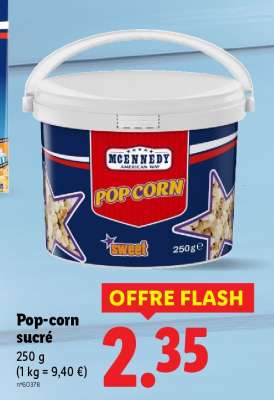 Pop corn sucré