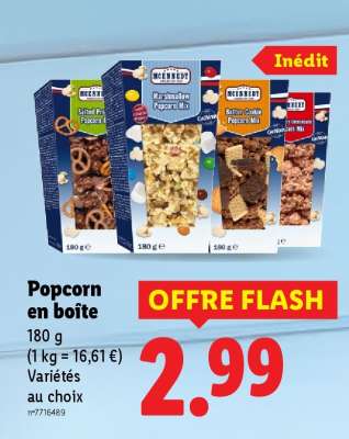Popcorn en boîte