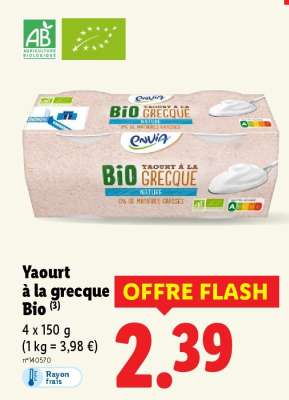 Yaourt à la grecque Bio