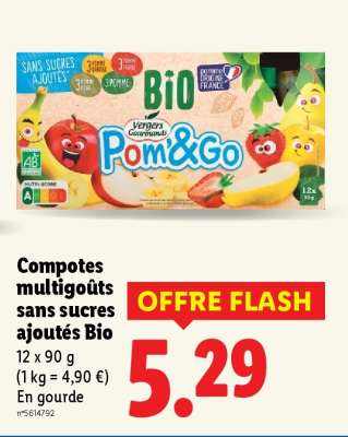 Compotes multigouts sans sucres ajoutés Bio