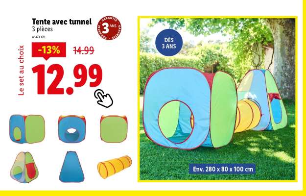 Tente avec tunnel