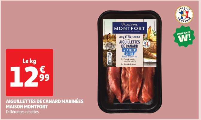 Aiguillettes De Canard Marinées Maison Montfort