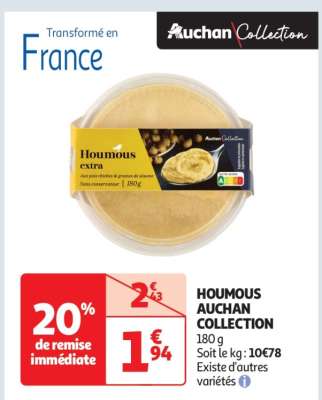 Houmous Auchan Collection