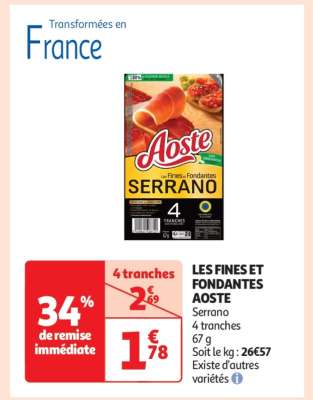 Les Fines Et Fondantes Aoste