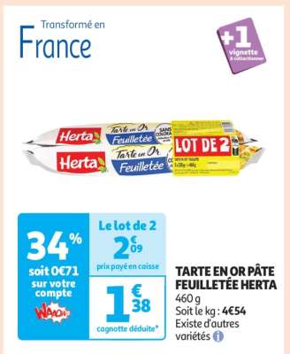 Tarte En Or Pâte Feuilletée Herta
