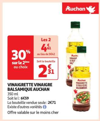 VINAIGRETTE VINAIGRE BALSAMIQUE AUCHAN