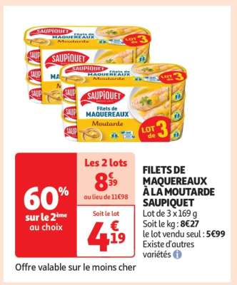 Filets De Maquereaux À La Moutarde Saupiquet