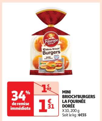 MINI BRIOCH'BURGERS LA FOURNÉE DORÉE