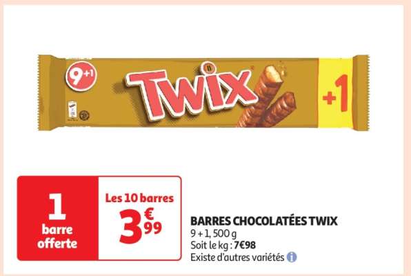 Barres Chocolatées Twix