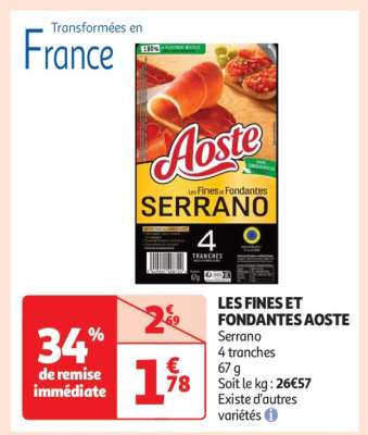 Les Fines Et Fondantes Aoste