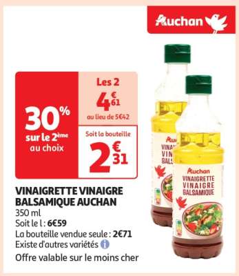 VINAIGRETTE VINAIGRE BALSAMIQUE AUCHAN
