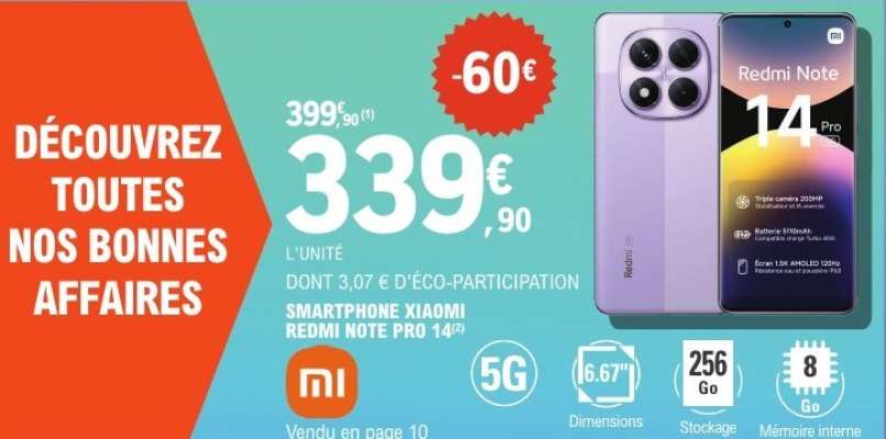 SMARTPHONE XIAOMI REDMI NOTE PRO 14