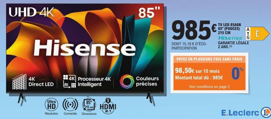 Hisense TV LED 85''