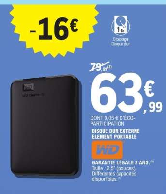 DISQUE DUR EXTERNE ELEMENT PORTABLE
