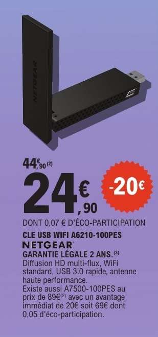 CLE USB WIFI A6210-100PES NETGEAR