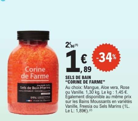 SELS DE BAIN “CORINE DE FARME”