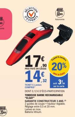 TONDEUSE BARBE RECHARGEABLE "ELSAY"