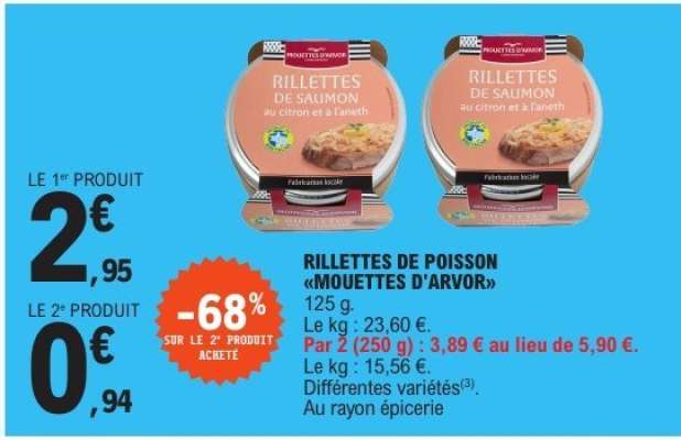 RILLETTES DE POISSON «MOUETTES D'ARVOR»