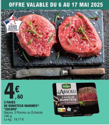 2 Pavés De Rumsteck Marinés Socopa