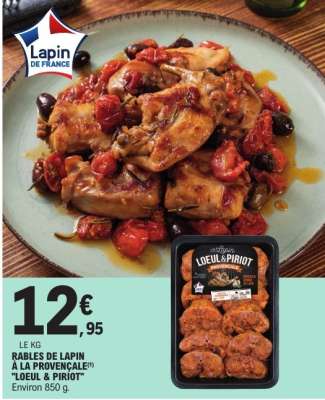 RABLES DE LAPIN À LA PROVENÇALE "LOEUL & PIRIOT"