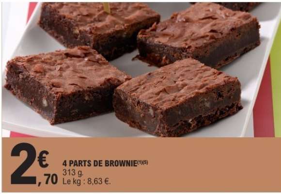 4 PARTS DE BROWNIE