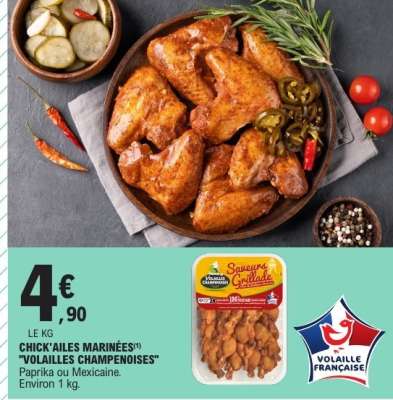 CHICK'AILLES MARINÉES "VOLAILLES CHAMPENOISES"