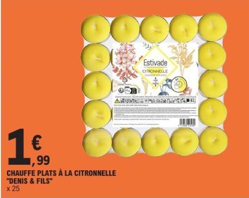 CHAUFFE PLATS À LA CITRONNELLE "DENIS & FILS"