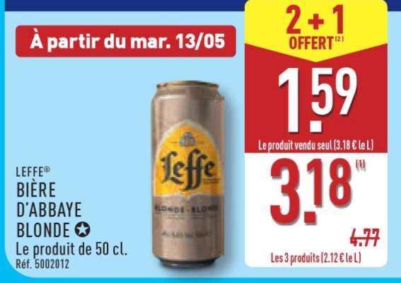LEFFE Bière d'Abbaye Blonde