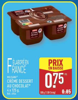 Milsani Crème Dessert au Chocolat