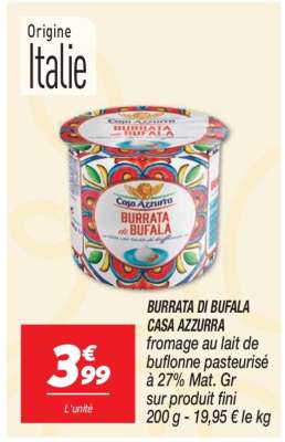 Burrata Di Bufala Casa Azzurra