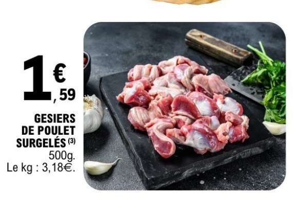 GESIERS DE POULET SURGELÉS
