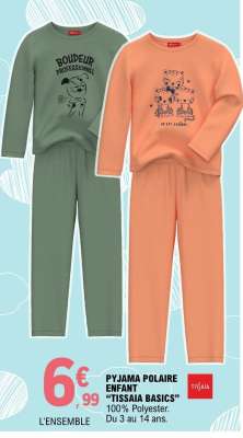 PYJAMA POLAIRE ENFANT "TISSAIA BASICS"