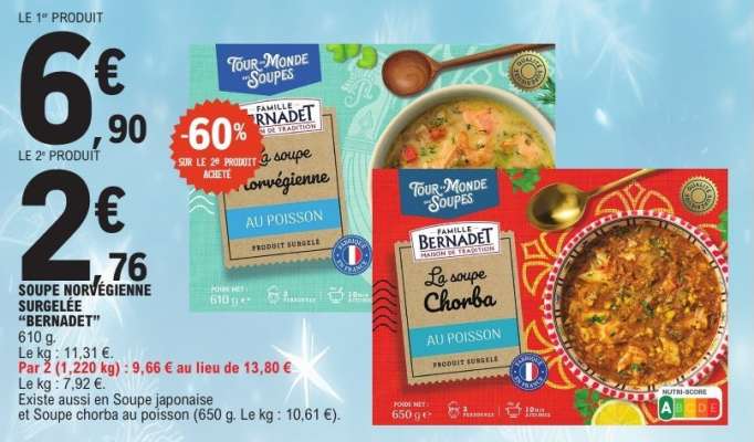 Soupe norvégienne surgelée 'Bernadet'