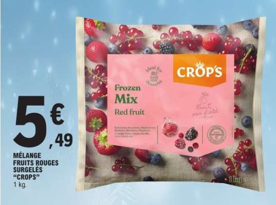 MÉLANGE FRUITS ROUGES SURGELÉS 'CROPS'