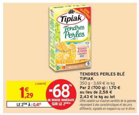 TENDRES PERLES BLÉ TIPIAK