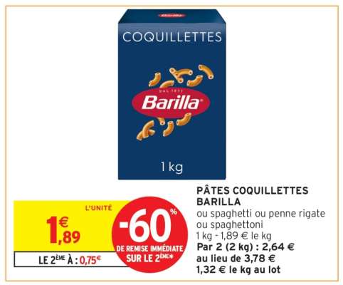 Pâtes Coquillettes Barilla