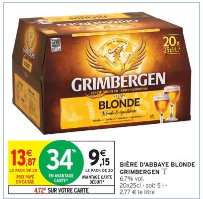 BIÈRE D'ABBAYE BLONDE GRIMBERGEN