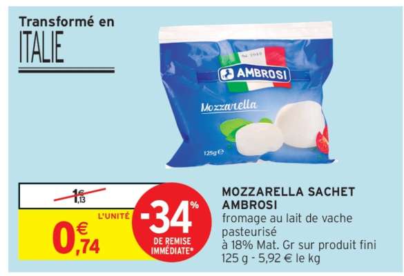 MOZZARELLA SACHET AMBROSI
