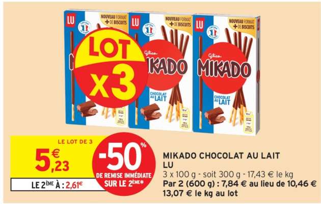 MIKADO CHOCOLAT AU LAIT