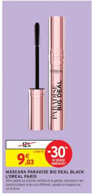 Mascara Paradise Big Deal Black L'Oreal Paris