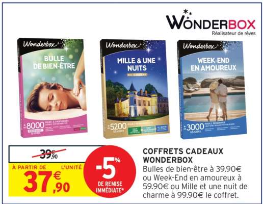 Coffrets Cadeaux Wonderbox