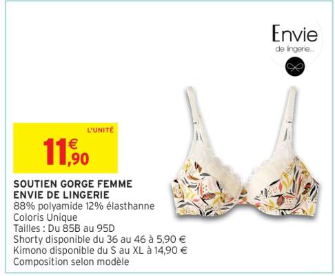 Soutien Gorge Femme Envie de Lingerie