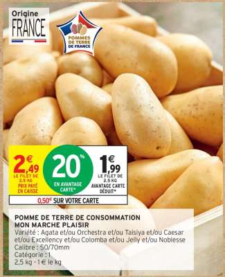 POMME DE TERRE DE CONSOMMATION MON MARCHE PLAISIR
