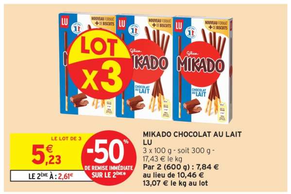 MIKADO CHOCOLAT AU LAIT