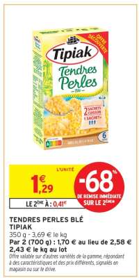 TENDRES PERLES BLÉ TIPIAK